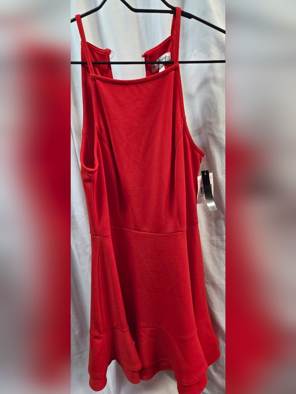 Xtraordinary Vibrant Red Sleeveless Dress